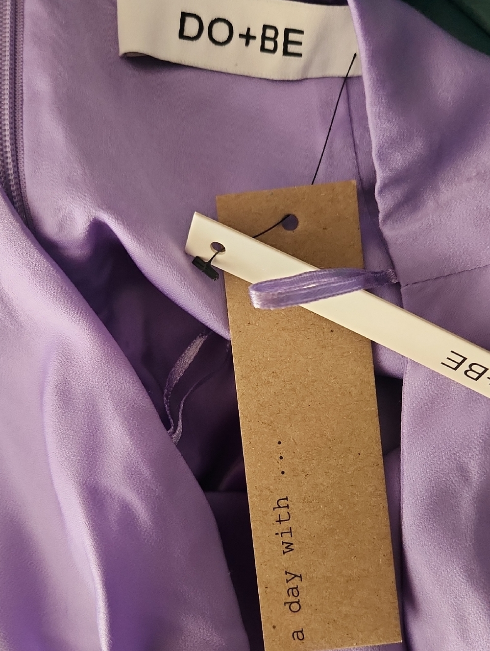 Do + Be Lilac Ruched Drawstring Midi Skirt - S - Picture 8 of 11